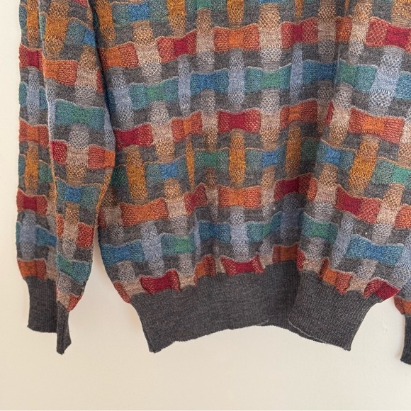 Vintage Coogi Style Ed Bassmaster Pure Marino Wool Sweater Size LT - Picture 3 of 5